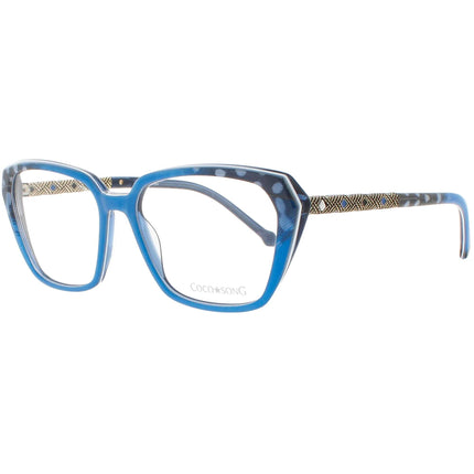 Coco Song Women's Eyeglasses - Blue Acetate Butterfly Frame | HOPE VILLAGE CV213.01-09 ,