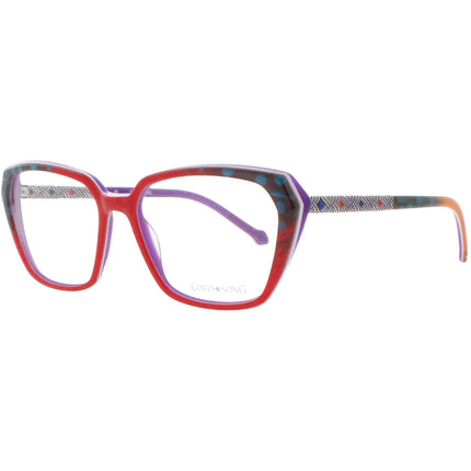 Coco Song Women's Eyeglasses - Red Acetate Butterfly Frame | HOPE VILLAGE CV213.02-09 ,
