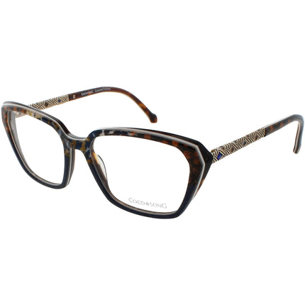 Coco Song Women's Eyeglasses - Purple/Multi Cat Eye Frame | HOPE VILLAGE CV213.03-09 ,