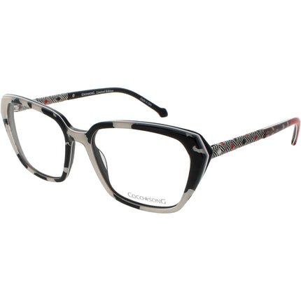 Coco Song Women's Eyeglasses - Black White Full Rim Frame | HOPE VILLAGE CV213.04-09 ,