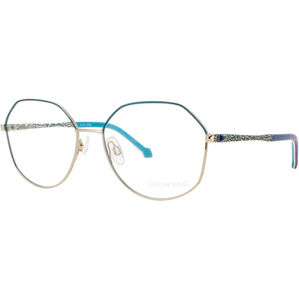 Coco Song Women's Eyeglasses - Gold/Turquoise Frame | LIVING TOGETHER CV223.04-09 ,