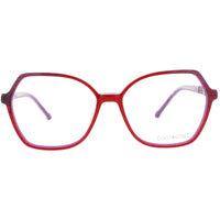 Coco Song Women's Eyeglasses - Red/Purple Full Rim Frame | LONG EXPERIENCE CV216.02-09 ,