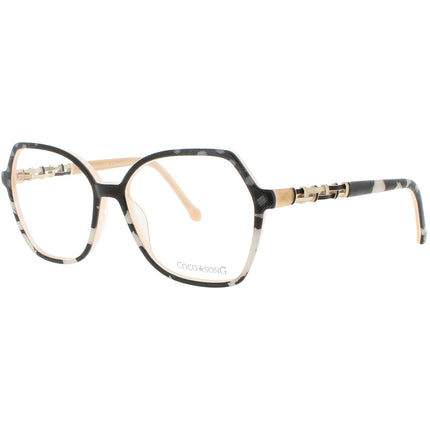 Coco Song Women's Eyeglasses - Black/White/Nude Frame | LONG EXPERIENCE CV216.04-09 ,