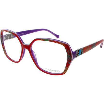 Coco Song Women's Eyeglasses - Red/Purple Plastic Butterfly | OTHER SIDE CV224.03-09 ,