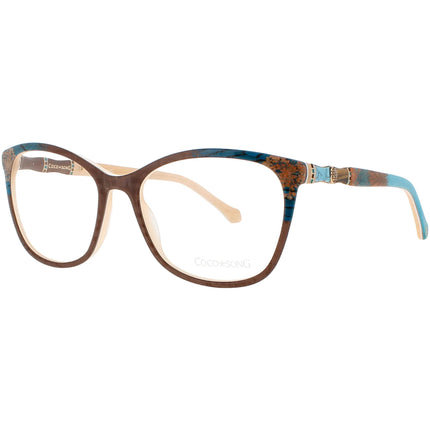 Coco Song Women's Eyeglasses - Brown/Nude Plastic Cat Eye Frame | RAG DOLL CV226.01-09 ,