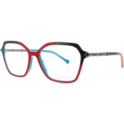 Coco Song Women's Eyeglasses - Red/Turquoise Butterfly Frame | RICH GIRL CV227.01-09 ,