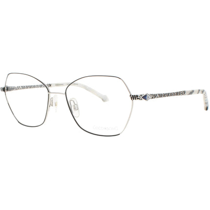 Coco Song Women's Eyeglasses - Silver Metal Butterfly Frame | BROKEN WINGS CV187.01-09 ,