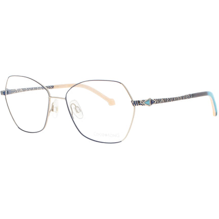 Coco Song Women's Eyeglasses - Blue Metal Butterfly Frame | BROKEN WINGS CV187.02-09 ,