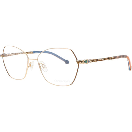 Coco Song Women's Eyeglasses - Brown Metal Butterfly Frame | BROKEN WINGS CV187.03-09 ,