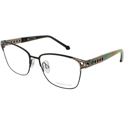 Coco Song Women's Eyeglasses - Black/Green Full Rim | MONDAY AFTERNOON CV191.02-09 ,