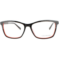 Coco Song Women's Eyeglasses - Black/Red Plastic Rectangular | MY LIFE CV192.01-09 ,