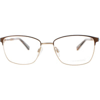 Coco Song Women's Eyeglasses - Brown/Gold Metal Square Frame | SKY LIGHT CV185.03-09 ,