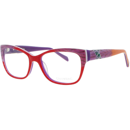 Coco Song Women's Eyeglasses - Red/Purple Cat Eye Frame | SUSPICIOUS LIFE CV165.04-09 ,