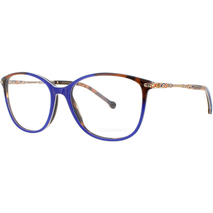 Coco Song Women's Eyeglasses - Blue Brown Plastic Square Frame | MONA ROCK CV258.02-09 ,