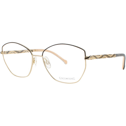 Coco Song Women's Eyeglasses - Gold Metal Irregular | SURFING DOLPHIN CV228.01-09 ,