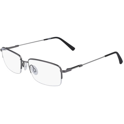 Flexon Men's Eyeglasses - Gunmetal Titanium Half Rim Rectangular Frame | H6000 033 ,