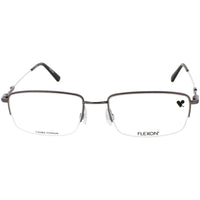 Flexon Men's Eyeglasses - Gunmetal Titanium Half Rim Rectangular Frame | H6000 033 ,