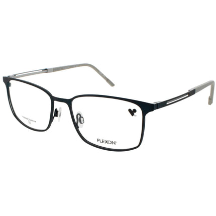 Flexon Men's Eyeglasses - Matte Marine/Grey Titanium Rectangular Frame | E1149 415 ,