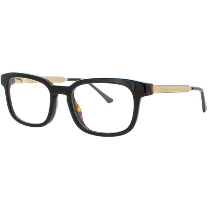 Harry Lary Men's Eyeglasses - Black/Gold Acetate Full Rim Square Frame | COLLECTY 101 ,