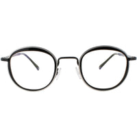 Harry Lary Men's Eyeglasses - Black/Silver Acetate Full Rim Round Frame | DERBY 701 ,