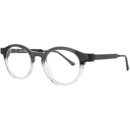 Harry Lary Unisex Eyeglasses - Black/Clear Acetate Full Rim Round Frame | CURVY 4357 ,