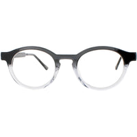 Harry Lary Unisex Eyeglasses - Black/Clear Acetate Full Rim Round Frame | CURVY 4357 ,