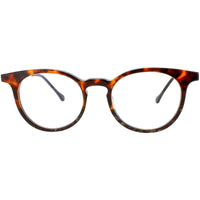 Harry Lary Unisex Eyeglasses - Tortoise/Blend Acetate/Metal Oval Frame | SIZY V124 ,