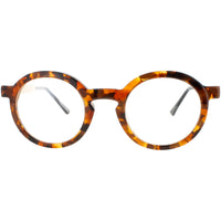 Harry Lary Unisex Eyeglasses - Tortoise Acetate Full Rim Round Frame | MANIFESTY 2098 ,