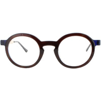 Harry Lary Unisex Eyeglasses - Black/Blue Acetate Full Rim Round | MANIFESTY E384 ,
