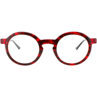 Harry Lary Unisex Eyeglasses - Red/Tortoise Acetate Full Rim Round | MANIFESTY E462 ,