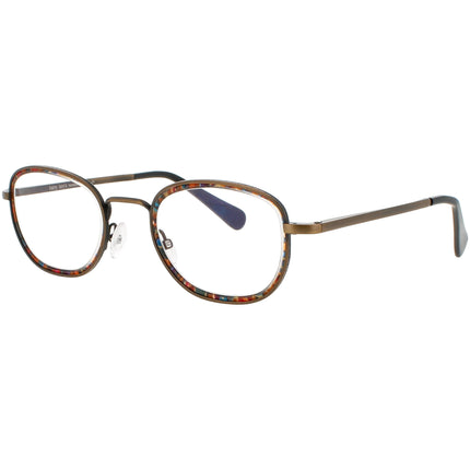 Harry Lary Unisex Eyeglasses - Multi Tortoise/Bronze Rectangular Frame | POKY V03 ,