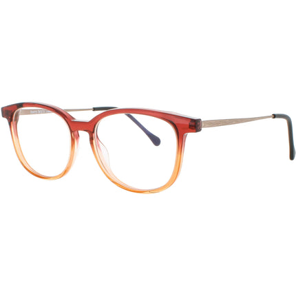 Harry Lary Unisex Eyeglasses - Red/Pink Acetate/Metal Square Frame | PROXIMITY 673 ,