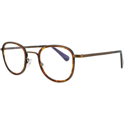 Harry Lary Unisex Eyeglasses - Tortoise/Bronze Acetate/Metal Square Frame | ROASTY 008 ,