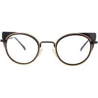Harry Lary Women's Eyeglasses - Black/Gold Acetate/Metal Cat Eye Frame | DEVILY 101 ,