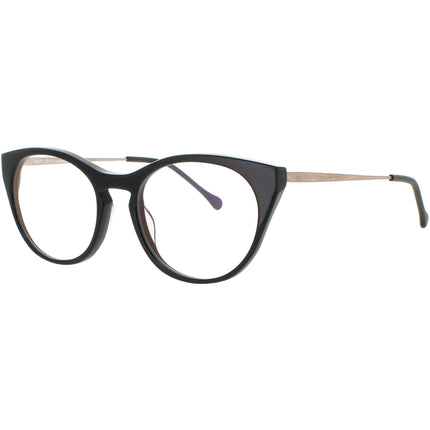 Harry Lary Women's Eyeglasses - Black Acetate/Metal Cat Eye Frame | MODERNITY 101 ,