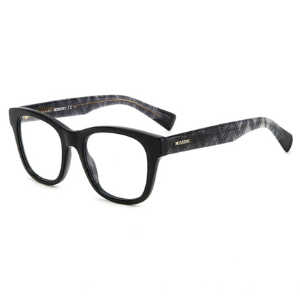 Missoni Women's Eyeglasses - Black Plastic Full Rim Square Shape Frame | MIS 0104 0807 ,