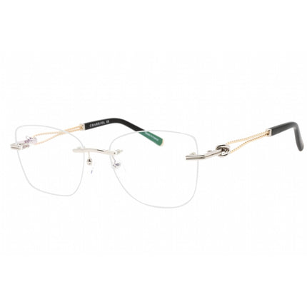 Charriol Women's Eyeglasses - Shiny Silver/Gold Black Cat Eye Frame | PC71061 C02 ,