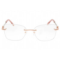 Charriol Women's Eyeglasses - Shiny Pink Gold/Silver Burgundy Rimless | PC71061 C03 ,