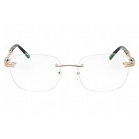 Charriol Women's Eyeglasses - Shiny Silver Gold/Black Rectangular Frame | PC71065 C02 ,