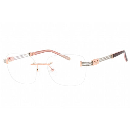 Charriol Women's Eyeglasses - Shiny Pink Gold/Silver Burgundy Frame | PC71065 C03 ,