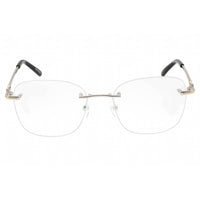 Charriol Women's Eyeglasses - Shiny Silver God/Black Metal Square Frame | PC71072 C02 ,