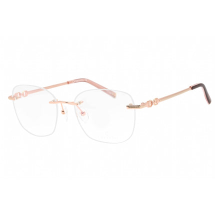 Charriol Women's Eyeglasses - Shiny Pink Gold/Gold Bordeaux Square Frame | PC71072 C03 ,
