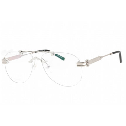 Charriol Men's Eyeglasses - Shiny Silver Metal Aviator Rimless Frame | PC75106 C02 ,
