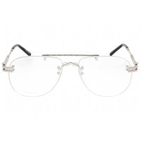 Charriol Men's Eyeglasses - Shiny Silver Metal Aviator Rimless Frame | PC75106 C02 ,