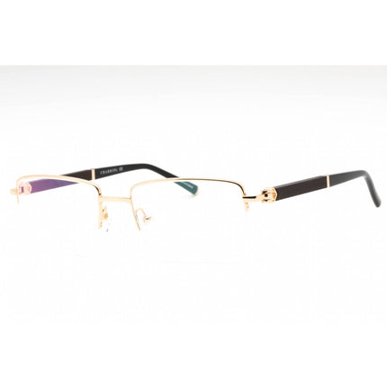 Charriol Men's Eyeglasses - Shiny Gold Black Metal Rectangular Frame | PC75108 C03 ,