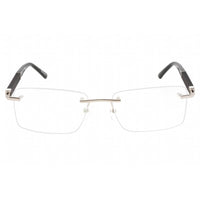 Charriol Men's Eyeglasses - Shiny Silver Black Metal Rectangular Frame | PC75109 C02 ,