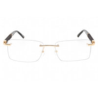 Charriol Men's Eyeglasses - Shiny Gold Black Metal Rectangular Frame | PC75109 C03 ,