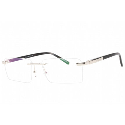 Charriol Men's Eyeglasses - Shiny Silver/Grey Horn Metal Rimless Frame | PC75112 C02 ,