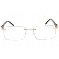 Charriol Men's Eyeglasses - Shiny Gold Black Metal Rectangular Frame | PC75112 C03 ,