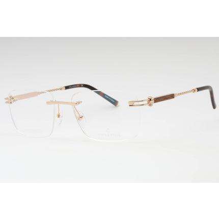 Charriol Men's Eyeglasses - Shiny Gold/Tortoise Metal Square Rimless | PC75115 C01 ,